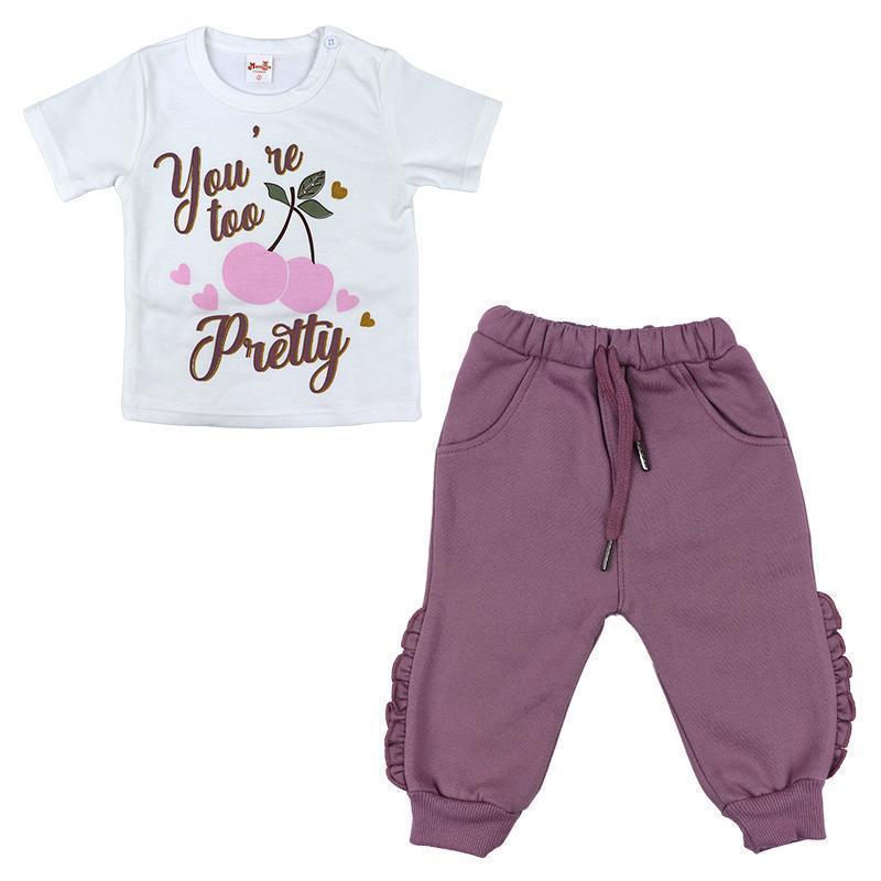 Conjunto de niña bebe AURORA CEREZA